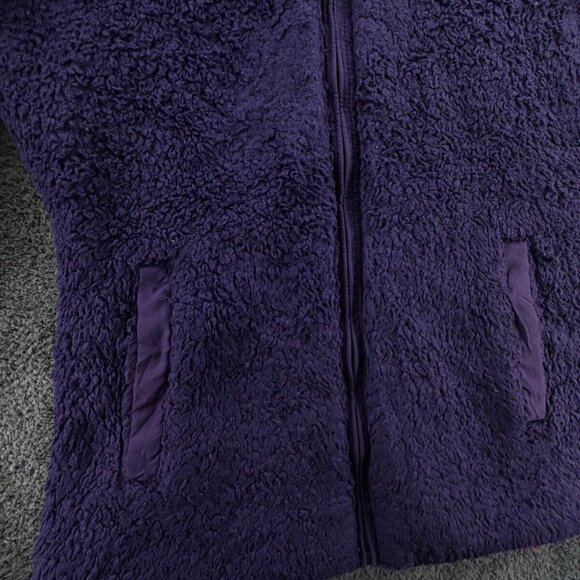 Patagonia Women Jacket Sherpa Fleece Purple Small Full Zip Soft W/ Pockets Lined - Picture 10 of 16